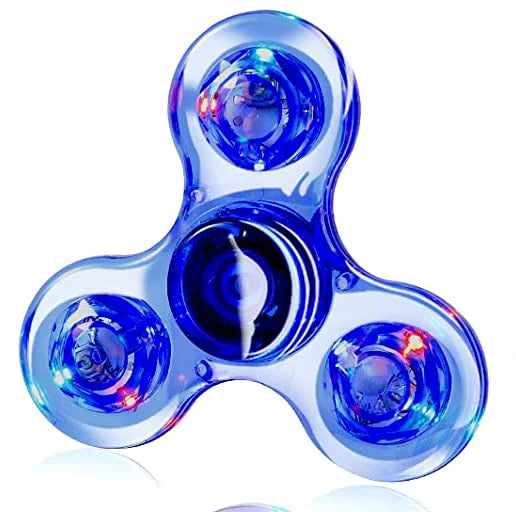 LED Light Up Fidget Spinner - Luminous Finger Toy for Stress Relief