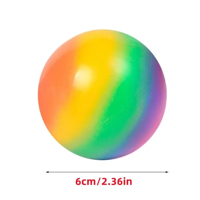 Gradient Rainbow Flour Stress Relief Ball - Squeeze Slow Rebound Toy for Kids