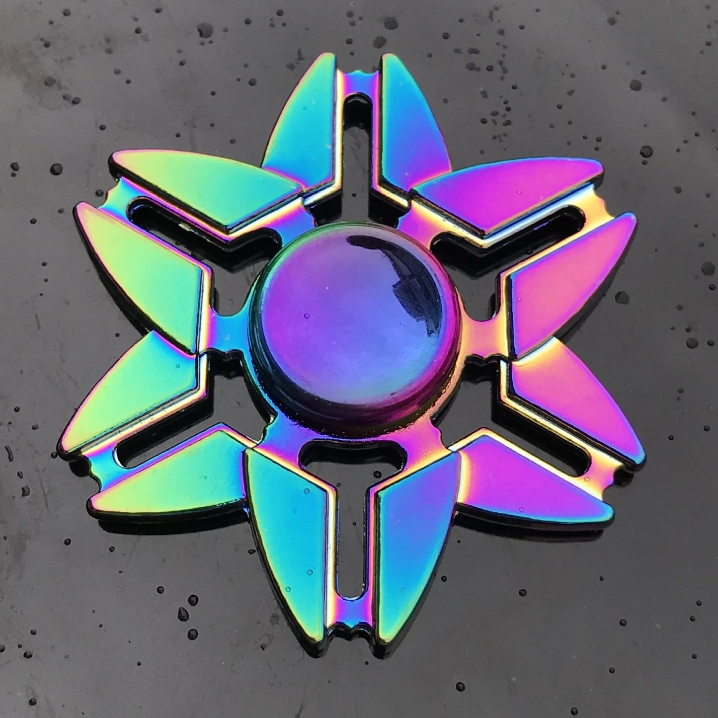 Metal Rainbow Fidget Spinner - Gradient Color Anti-Anxiety Toy for Kids & Adults