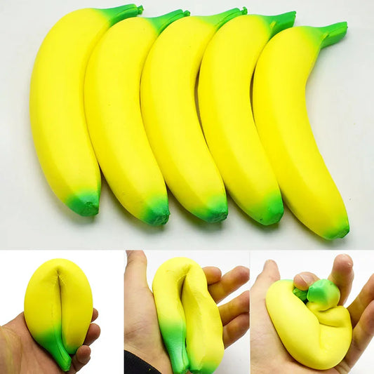 Anti-Stress Squishy Banana Toy - Jumbo Slow Rising Squeeze Fruit Stress Reliever