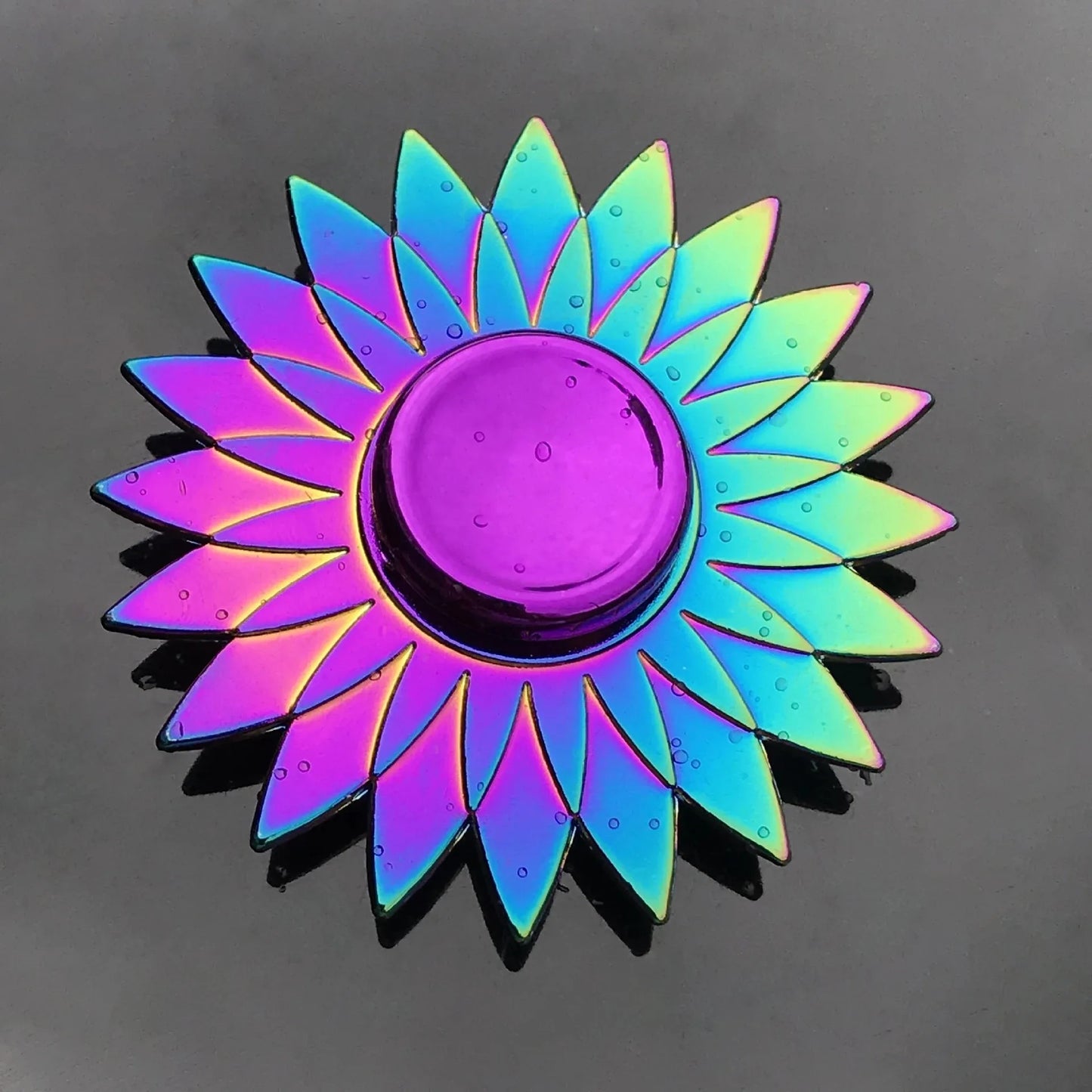 Metal Rainbow Fidget Spinner - Gradient Color Anti-Anxiety Toy for Kids & Adults