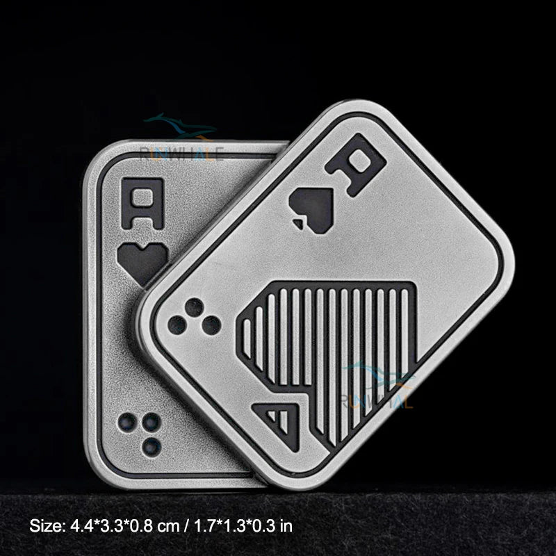 Push Slider Metal Playing Card Fidget Toy