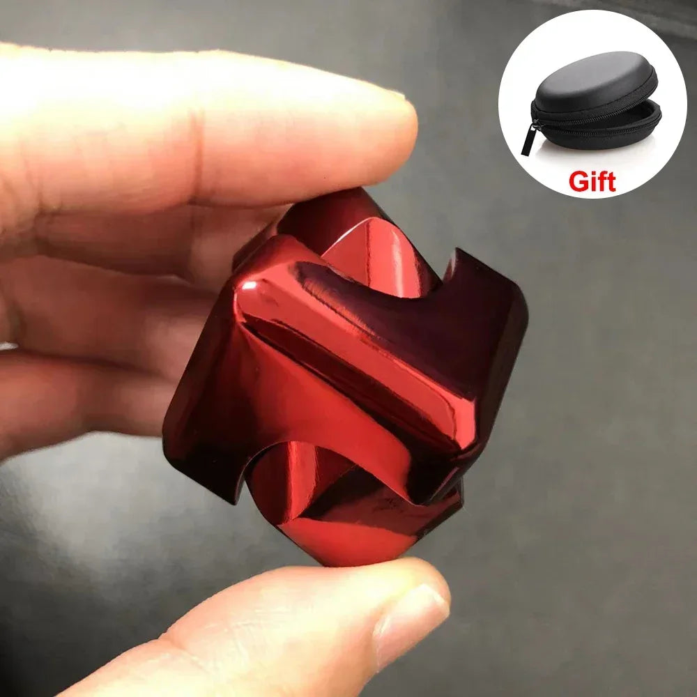 Alloy Cube Spinner Fingertip Gyroscope Fidget Anti Stress Toys - Portable Stress Relief for Adults