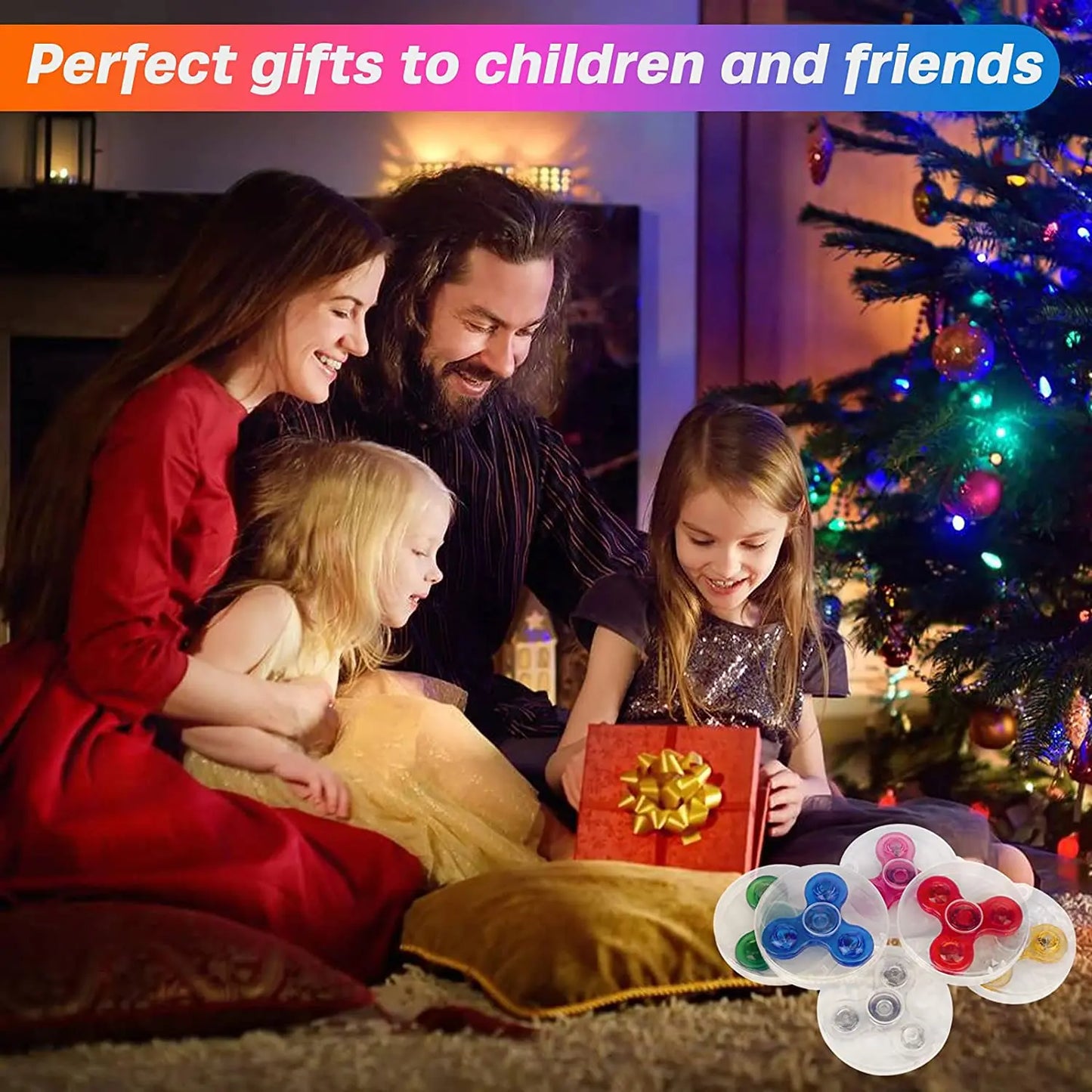 LED Light Up Fidget Spinner - Luminous Finger Toy for Stress Relief