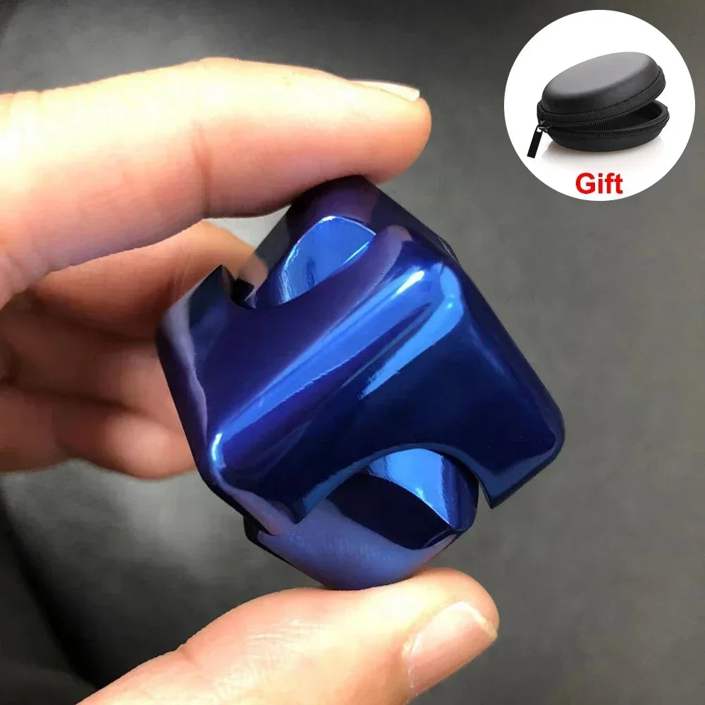 Alloy Cube Spinner Fingertip Gyroscope Fidget Anti Stress Toys - Portable Stress Relief for Adults