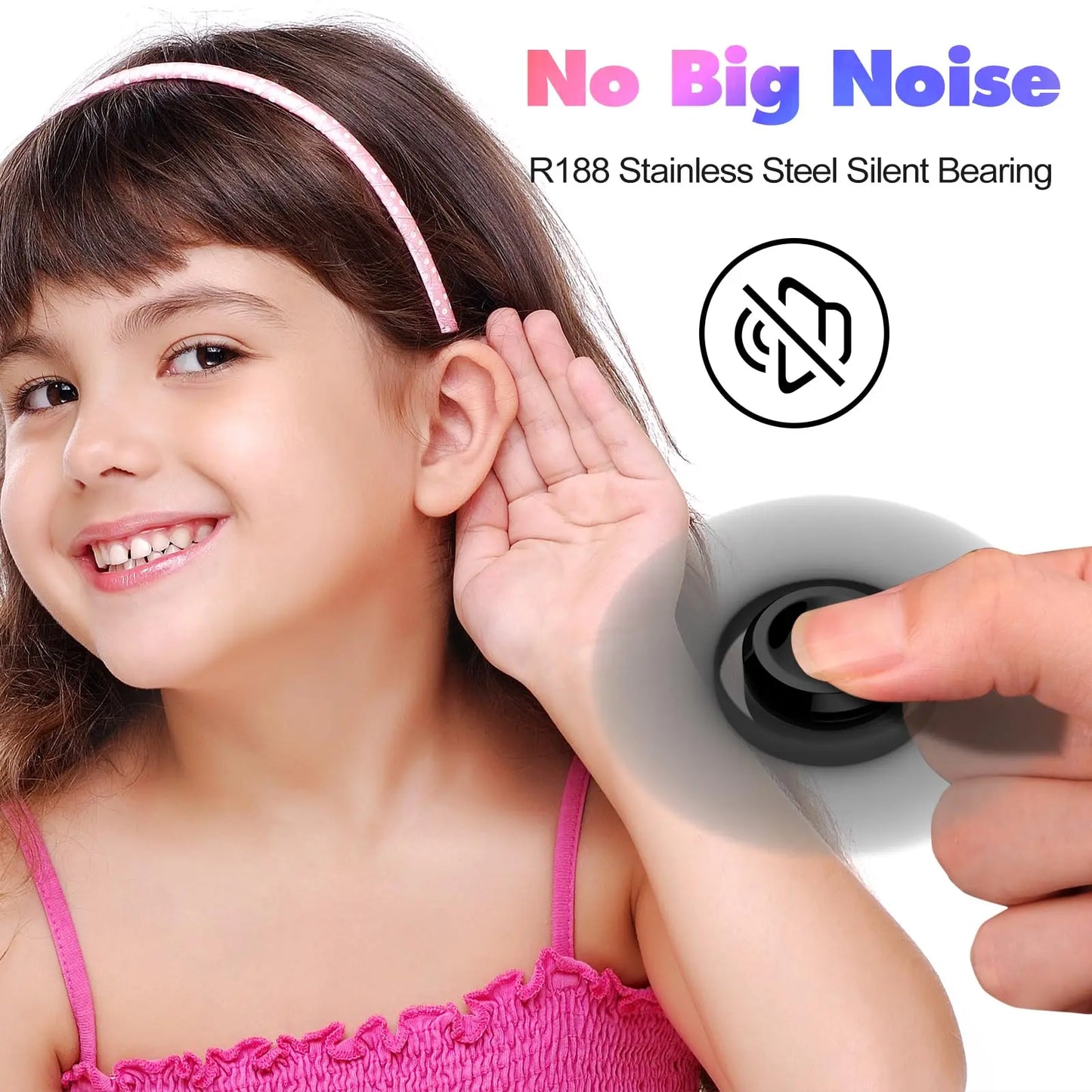 Rainbow Fidget Spinner Toys - UFO Handheld Finger Spinners for Kids and Adults