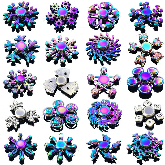 Rainbow Fidget Metal Spinner - High Speed Colorful Hand Spinner for Stress Relief