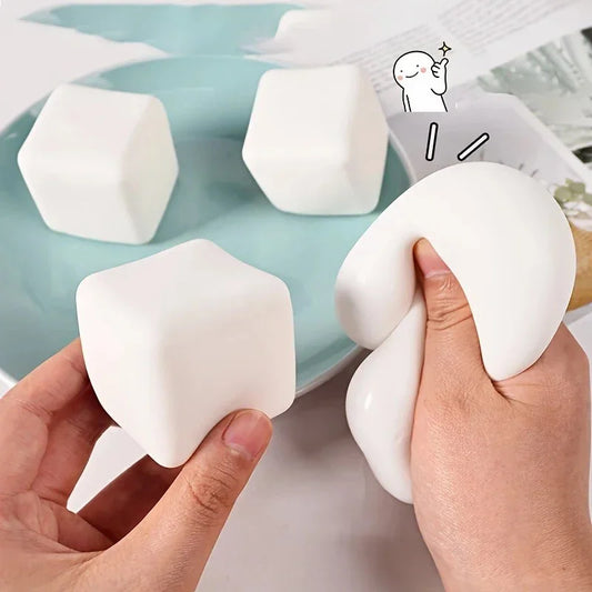 Cute Tofu Stress Balls - Sensory Toys for Stress Relief