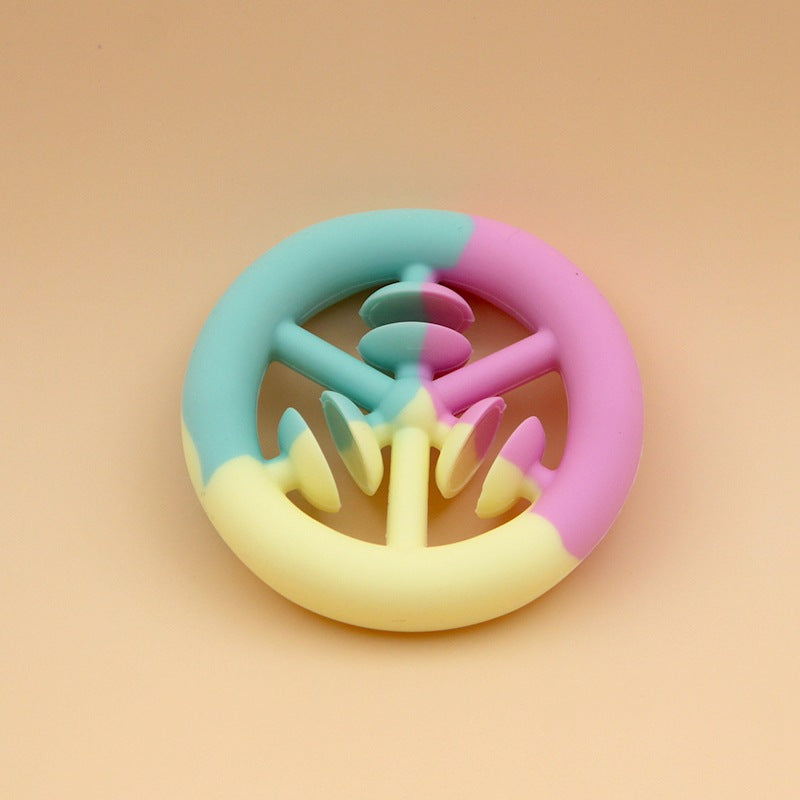 Squeezing Grip Ring Rehabilitation Training Decompression Suction Cup Toy - Silicone Grip