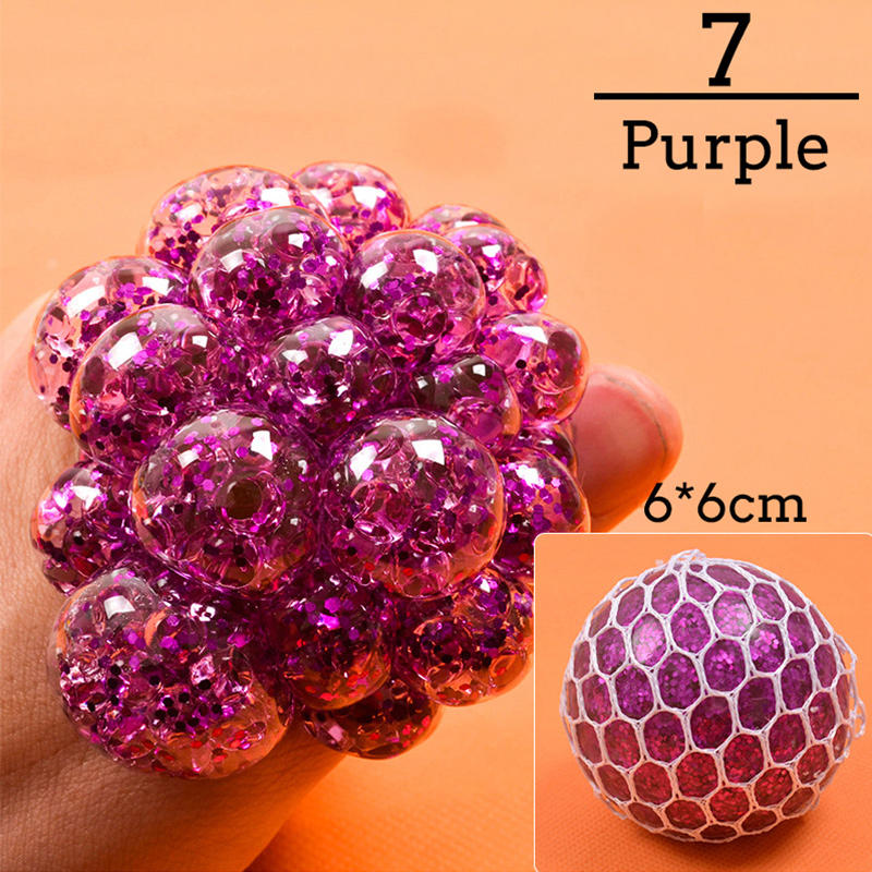 Colorful Grape Ball Antistress Toys - Squishy Squeeze Relief for Kids and Adults