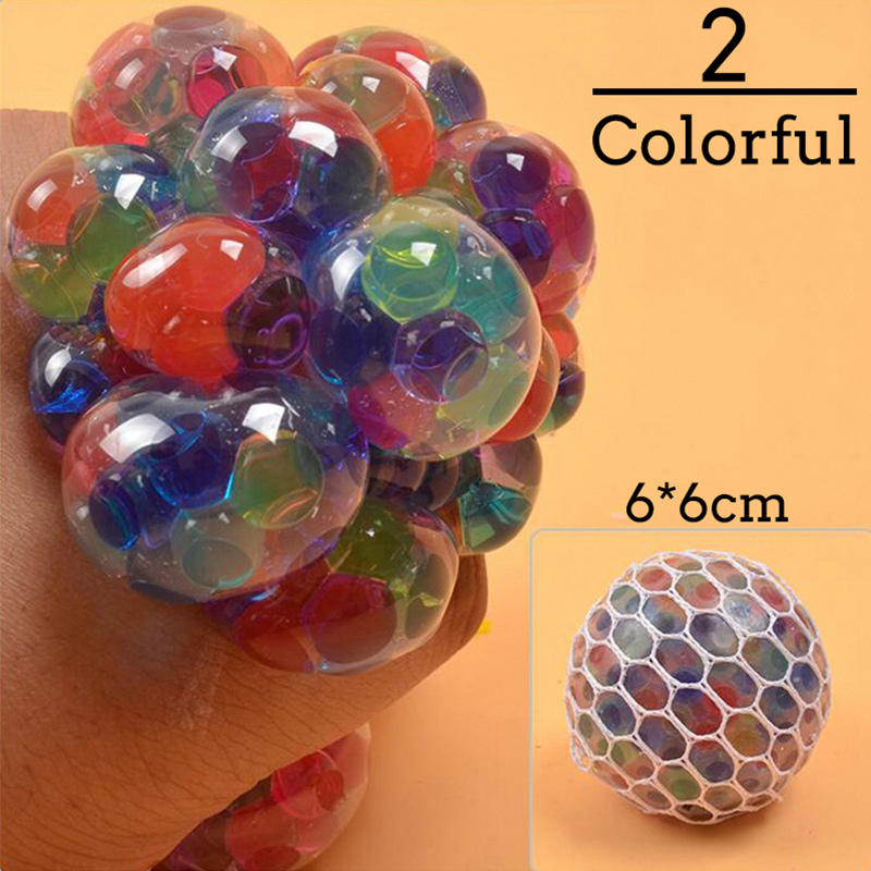 Colorful Grape Ball Antistress Toys - Squishy Squeeze Relief for Kids and Adults