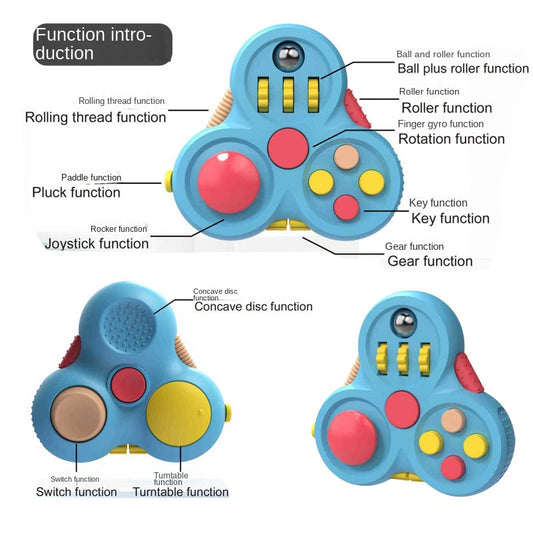Fidget Pad Stress Relief Handheld Gyroscope Magic Cube Game Controller Finger Toy
