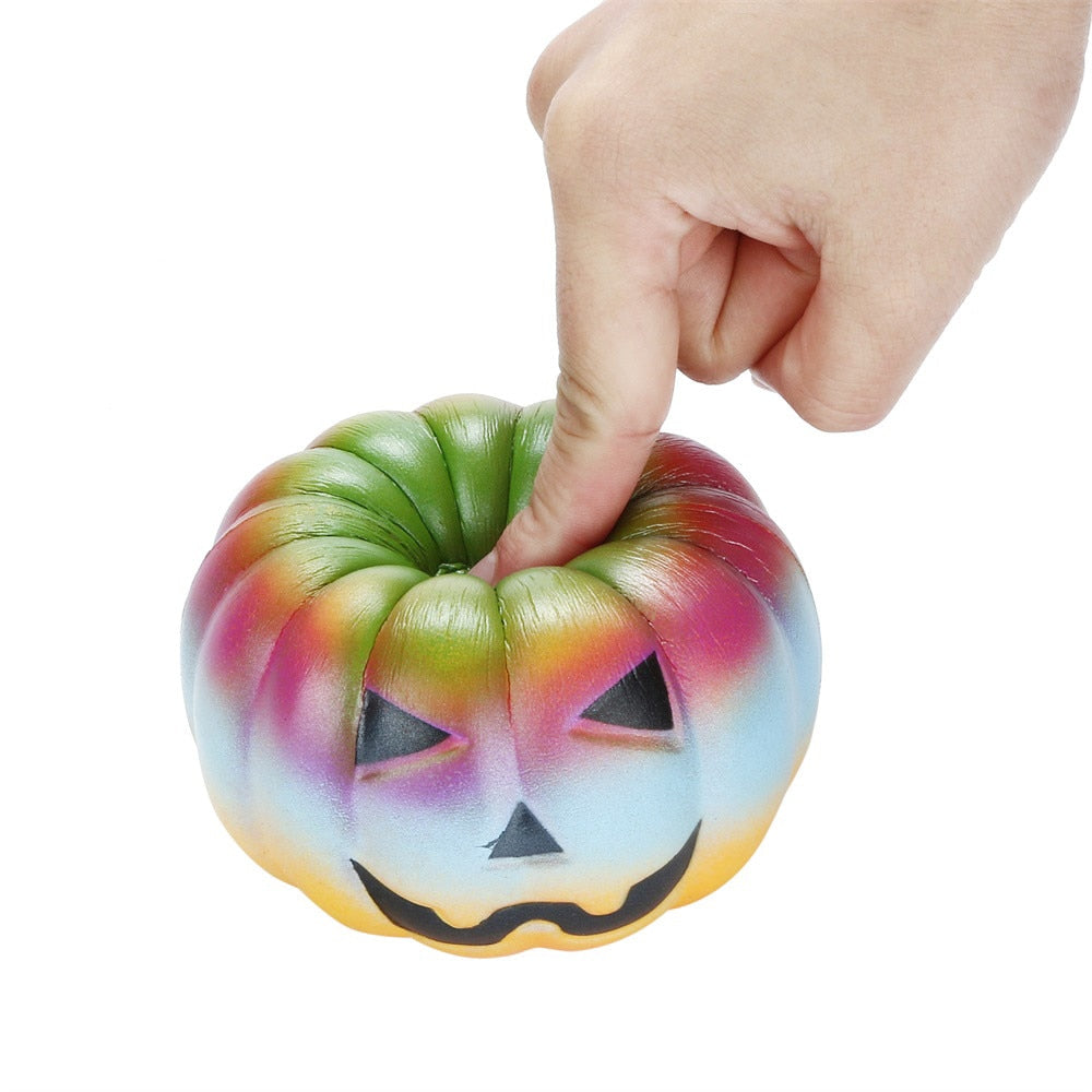 Rainbow Pumpkin Slow Rising Scented Stress Relief Toy - Perfect for Halloween