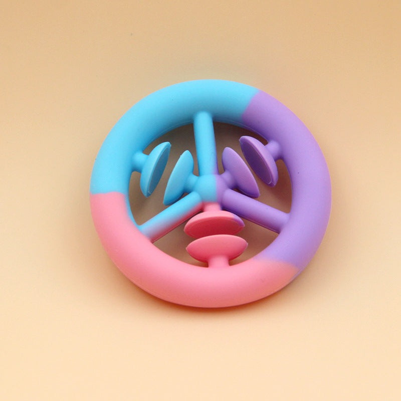 Squeezing Grip Ring Rehabilitation Training Decompression Suction Cup Toy - Silicone Grip