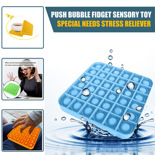 Push Pops Bubble Sensory Toy - Fidget Stress Reliever for Adults and Kids