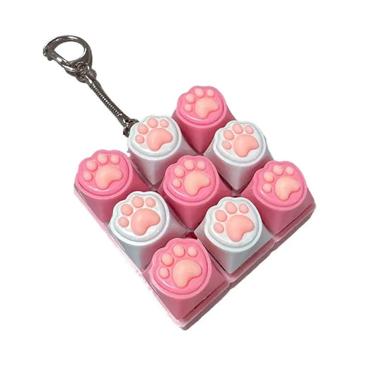 Keyboard Fidget Toys - LED Crystal Keycap Keychain Stress Relief
