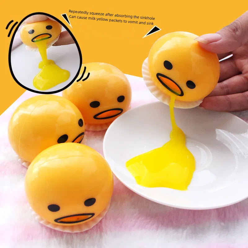 Vomit Egg Yolk Stress Relief Toy - Fun Fidget Ball for Anxiety Relief