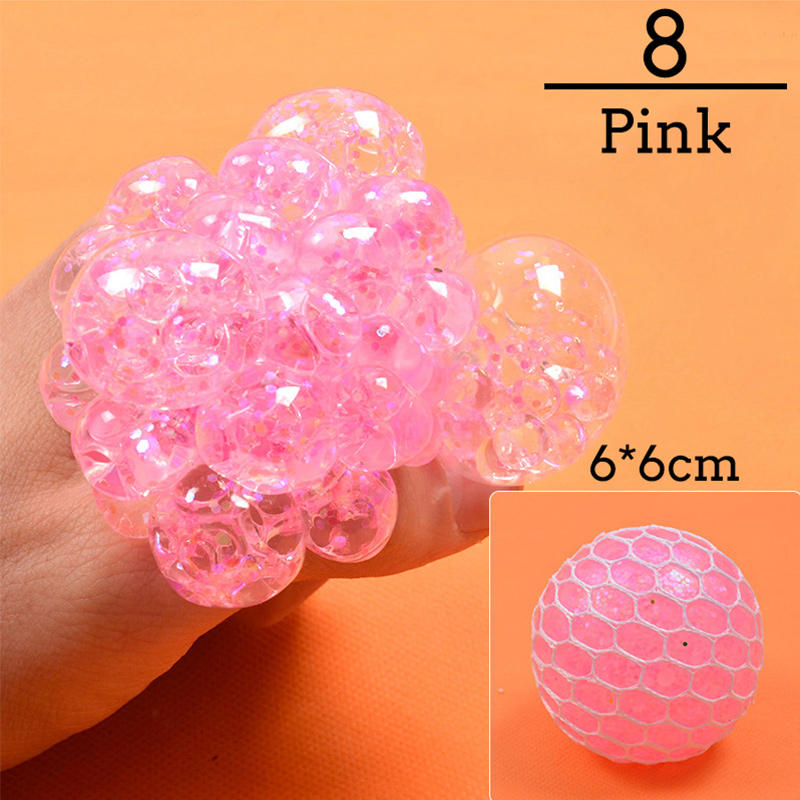 Colorful Grape Ball Antistress Toys - Squishy Squeeze Relief for Kids and Adults