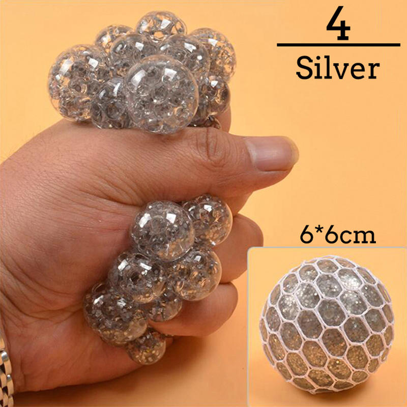 Colorful Grape Ball Antistress Toys - Squishy Squeeze Relief for Kids and Adults