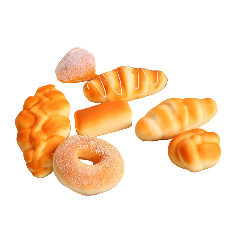 🥖 Squishy Food Simulation Bread, Toast, and Donuts - Stress Relief Toys 🥐