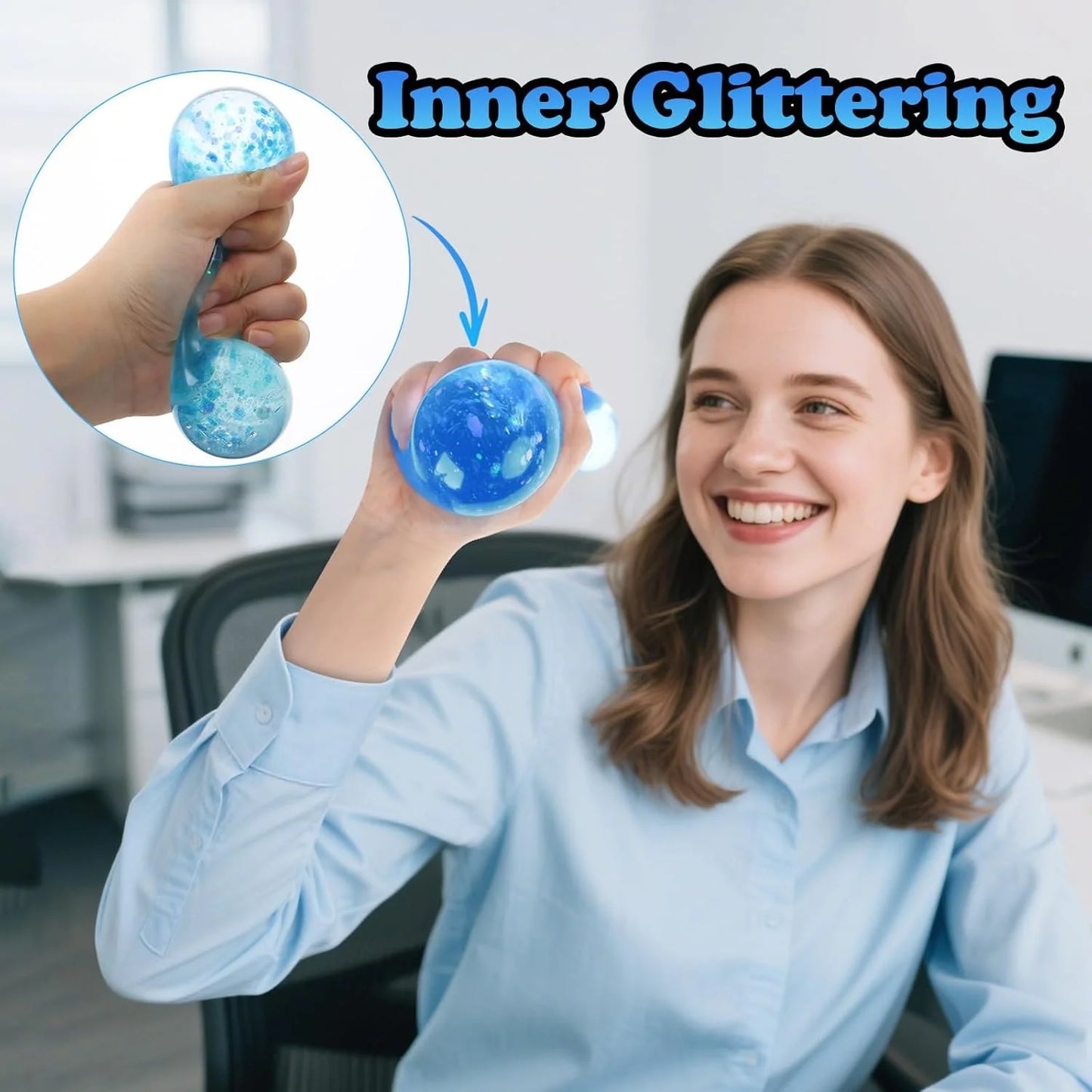 Ice Squishy Drop Malt Sugar Balls Fidget Stress Toy