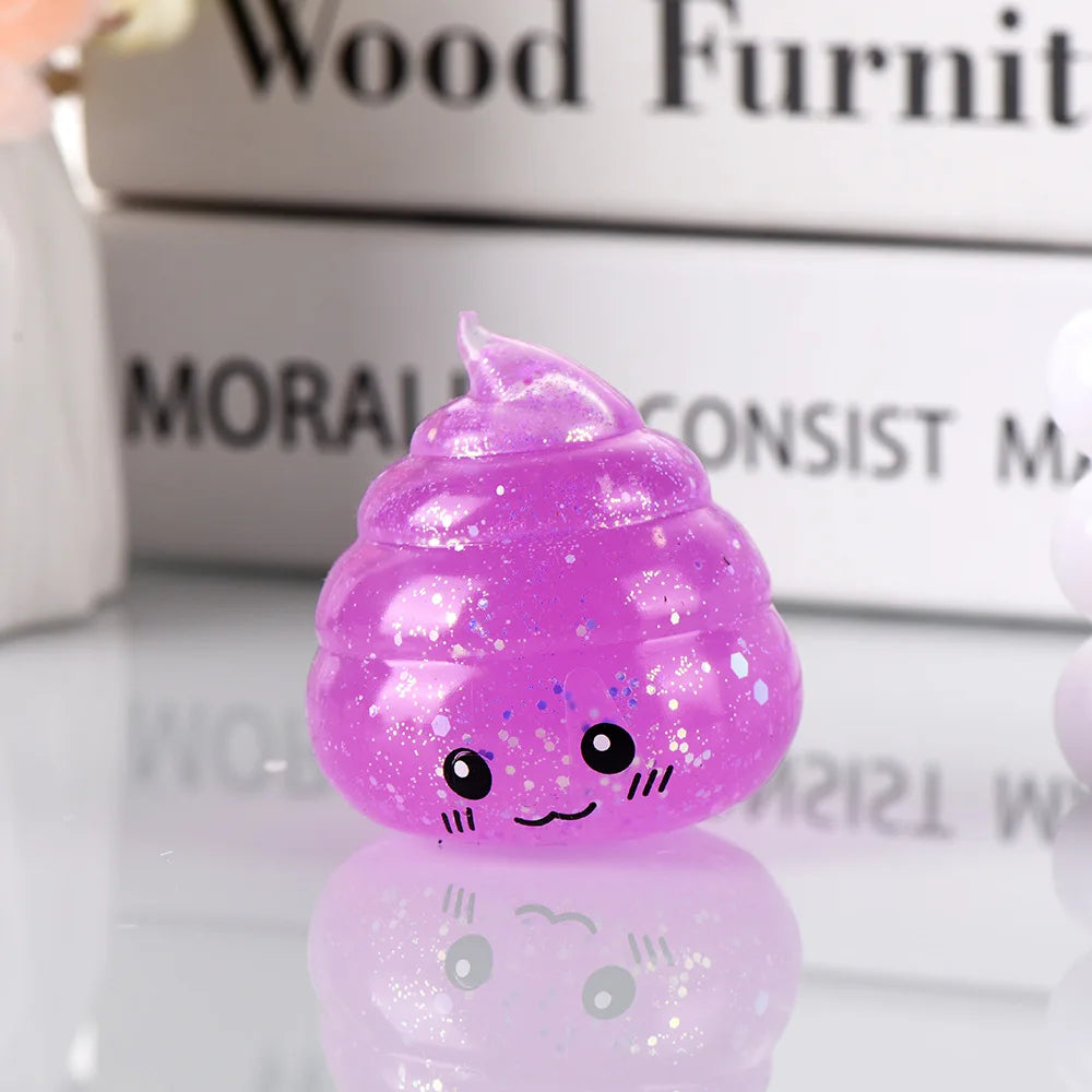 Squishy Glitter Poo Stress Ball Toys