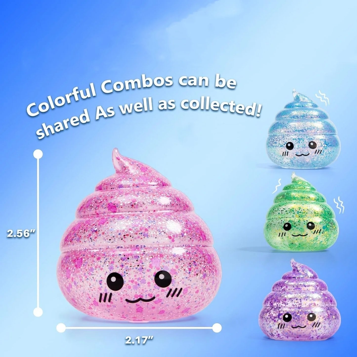 Squishy Glitter Poo Stress Ball Toys
