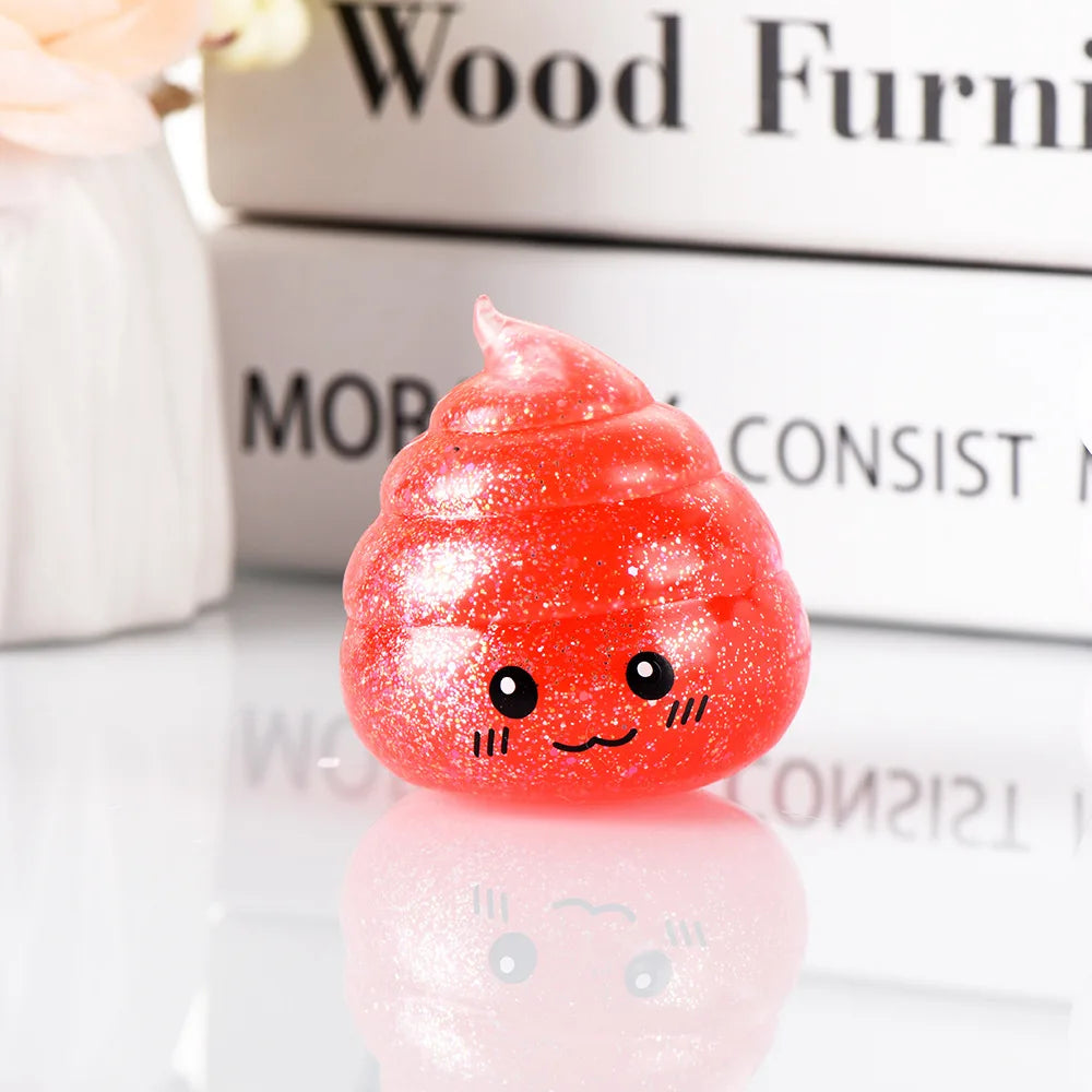 Squishy Glitter Poo Stress Ball Toys