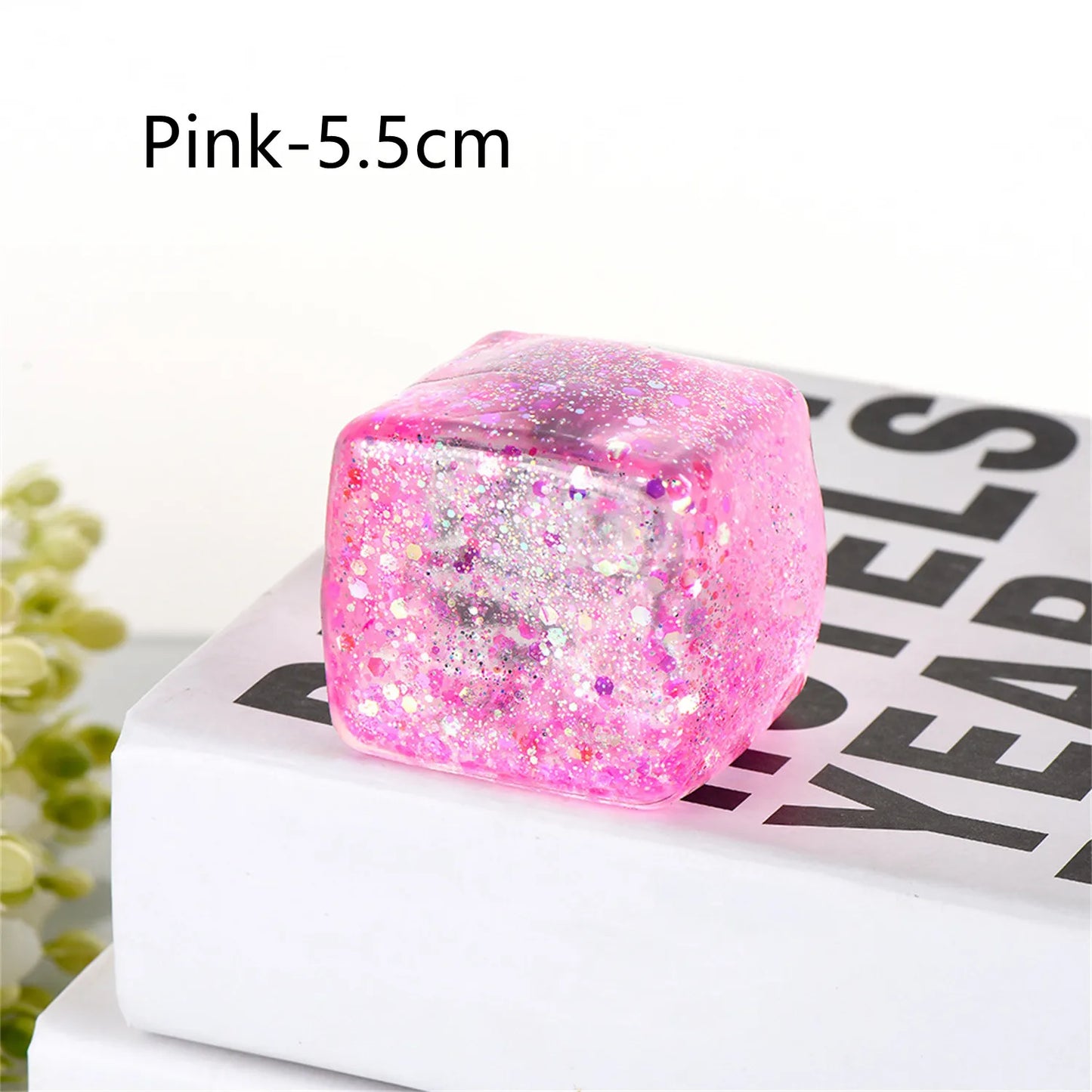 Glitter Fidget Toy Stress Cube And Maltose-Texture Sugar Blocks