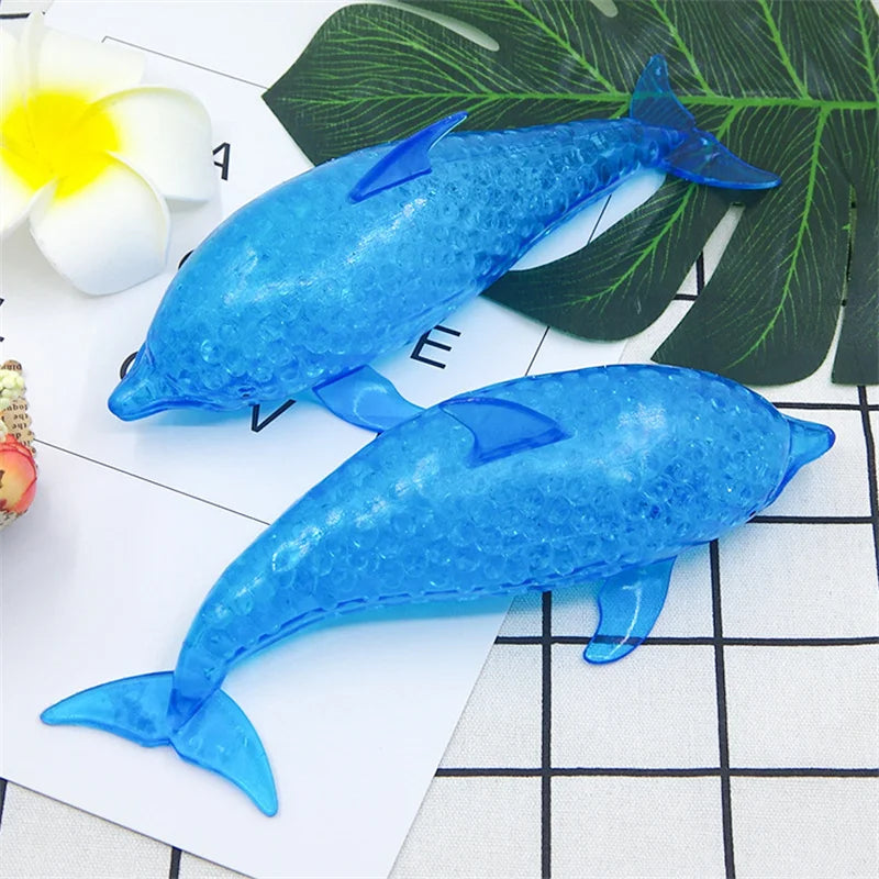 Squishy Shark & Dolphin Stress Balls - Fun Fidget & Anxiety Relief Toys