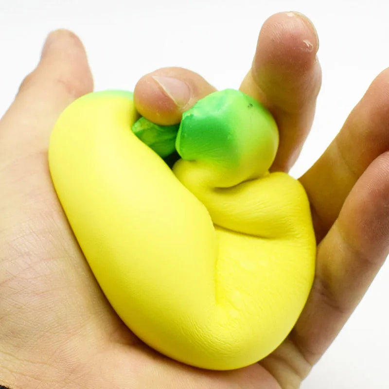 🍌  Anti-Stress Squishy Banana Toy - Jumbo Slow Rising Squeeze Fruit Stress Reliever