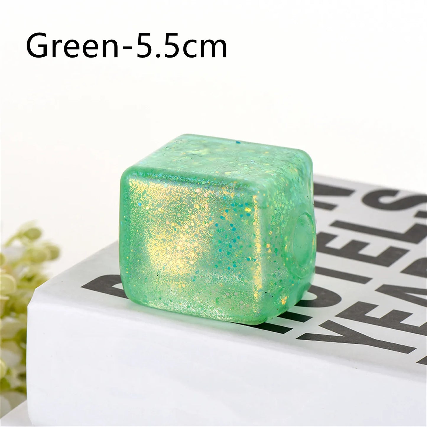 Glitter Fidget Toy Stress Cube And Maltose-Texture Sugar Blocks