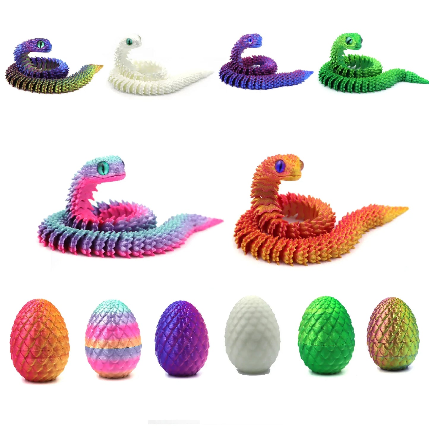 3D Printed Stress Relief Snake Egg Toy