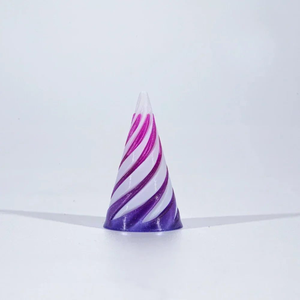 3D Printed Spiral Cone Fidget Toy — Pyramid Passthrough