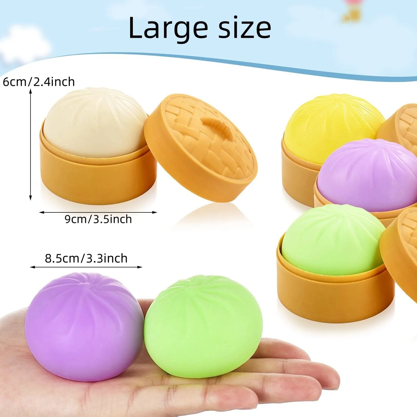 Colorful Dumpling Squishy Stress Balls