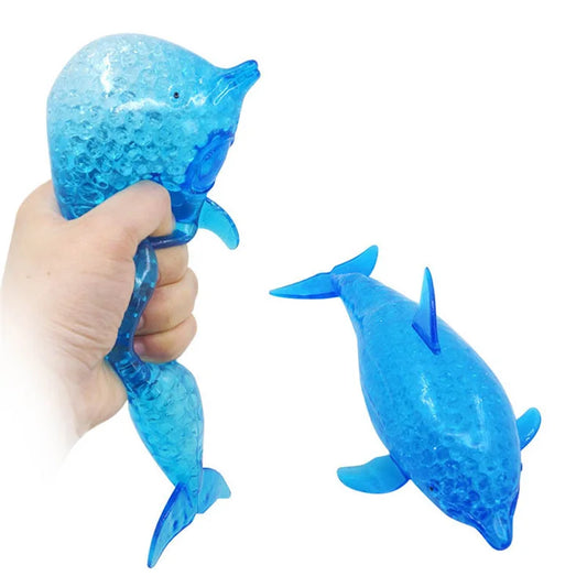 Squishy Shark & Dolphin Stress Balls - Fun Fidget & Anxiety Relief Toys for Kids & Adults