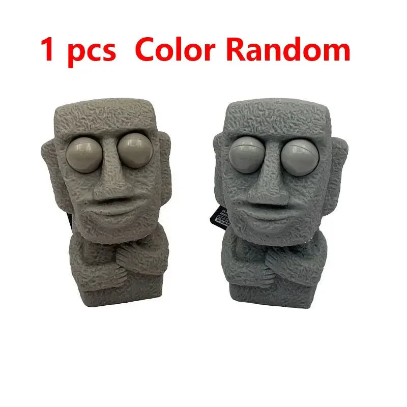 Stone Squeeze Man Easter Island Stress Toy