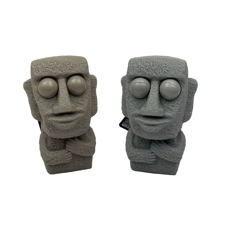 Stone Squeeze Man Easter Island Stress Toy