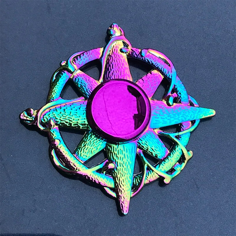 Rainbow Fidget Metal Spinner - High Speed Colorful Hand Spinner for Stress Relief