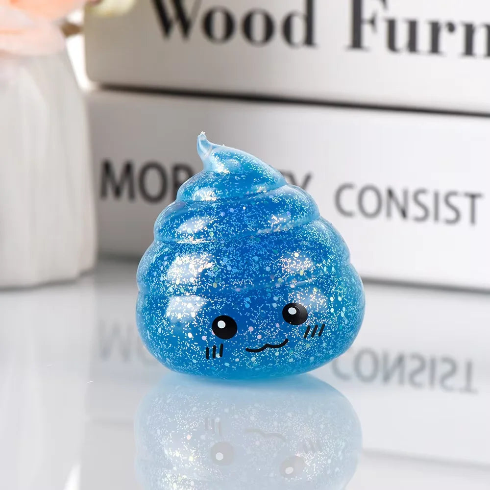 Squishy Glitter Poo Stress Ball Toys