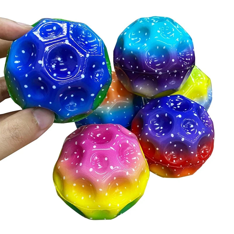 2Pcs Useful Hole Ball Soft Anti Gravity Rubber Bounce Ball Toy Extreme High Bouncing Balls Outdoor Games Sport Anti Stress Ball