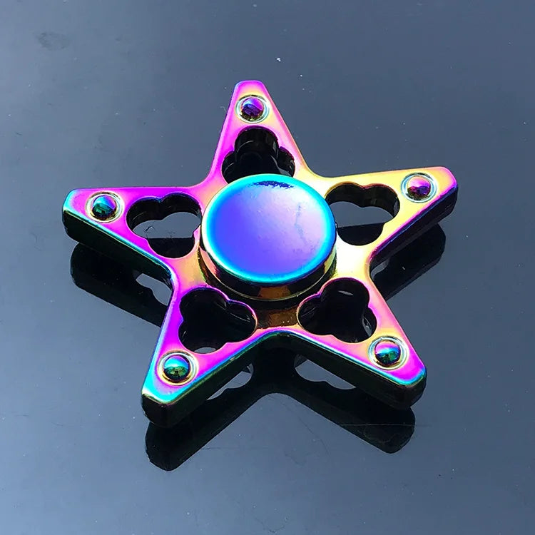 Rainbow Fidget Metal Spinner - High Speed Colorful Hand Spinner for Stress Relief