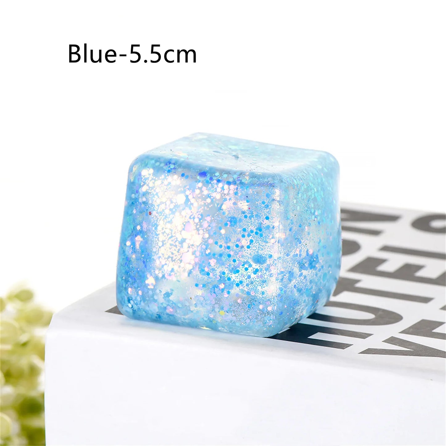 Glitter Fidget Toy Stress Cube And Maltose-Texture Sugar Blocks