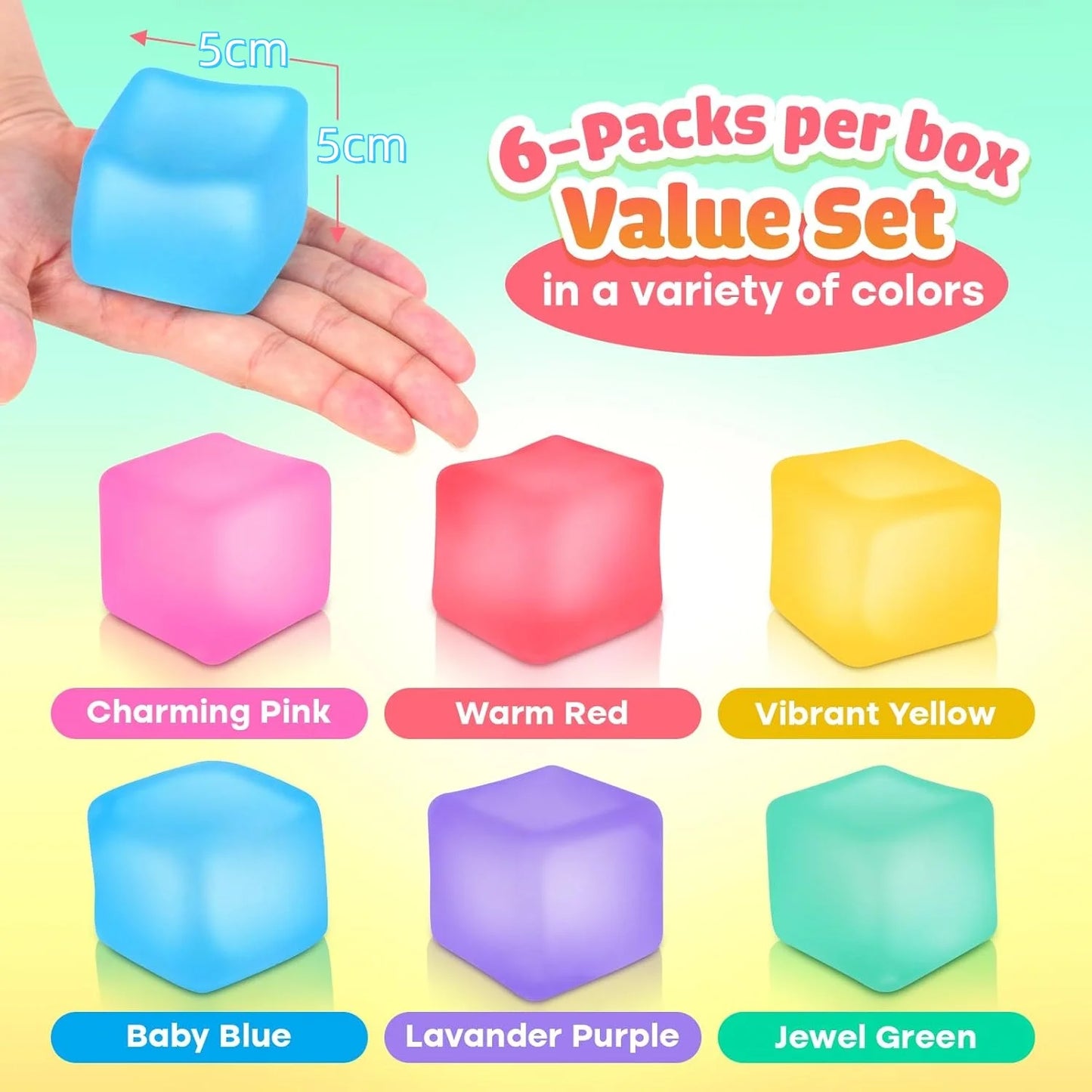 Squishy Stress Cube Fidget Toys