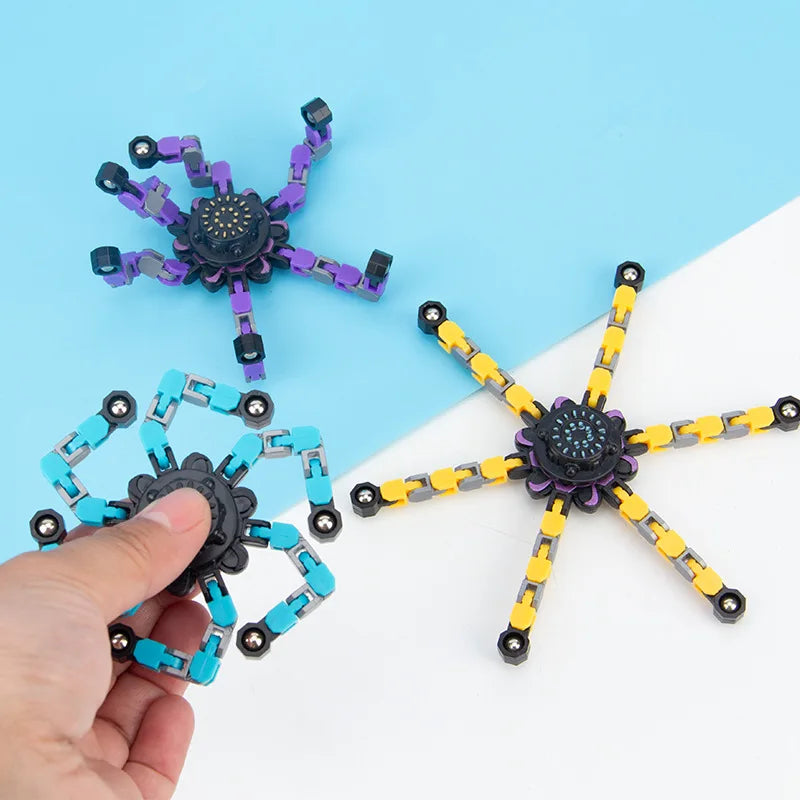 Kids Deformed Fidget Spinner Chain Toys - Fun Stress Relief for All Ages