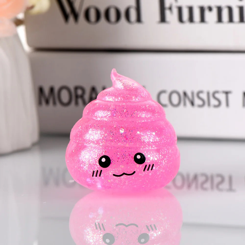 Squishy Glitter Poo Stress Ball Toys