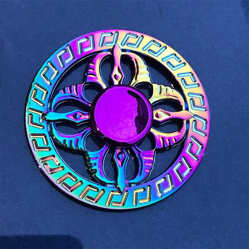 Rainbow Fidget Metal Spinner - High Speed Colorful Hand Spinner for Stress Relief