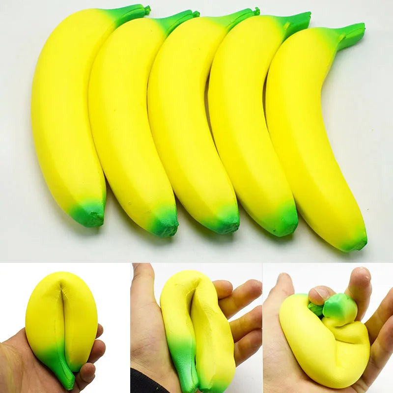 Anti-Stress Squishy Banana Toy - Jumbo Slow Rising Squeeze Fruit Stress Reliever