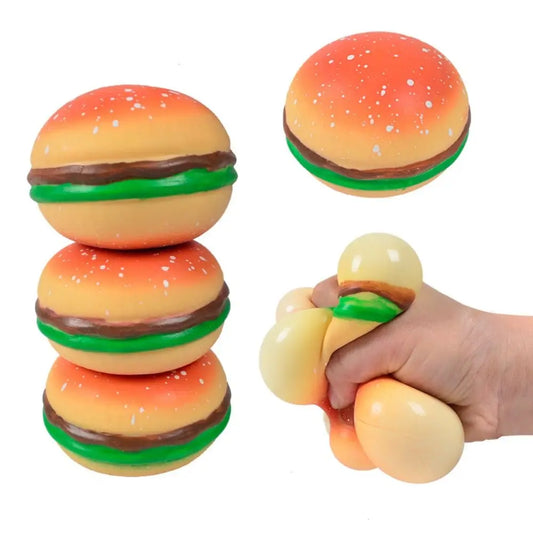 Squishy Hamburger Stress Ball - Autism Sensory Toy for Stress & Anxiety Relief