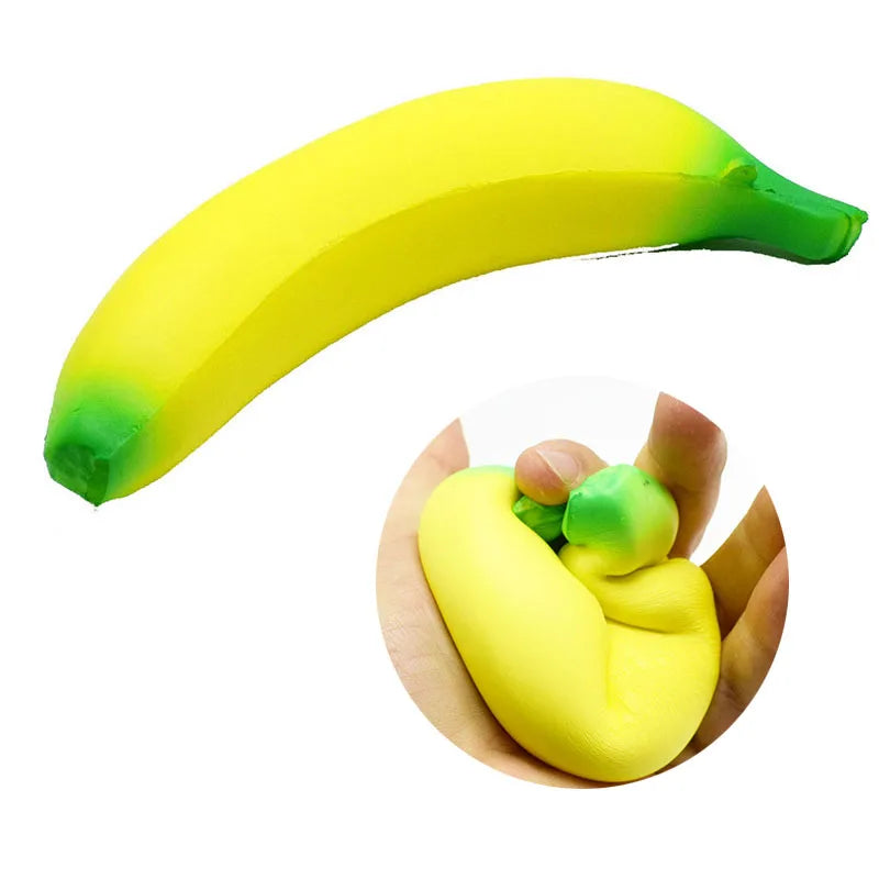 🍌  Anti-Stress Squishy Banana Toy - Jumbo Slow Rising Squeeze Fruit Stress Reliever